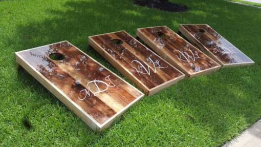 Solid Wood Black Walnut Cornhole Boards