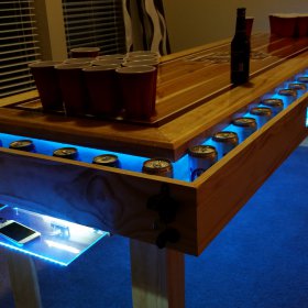 Custom Aggie Beer Pong Table With LED Lights