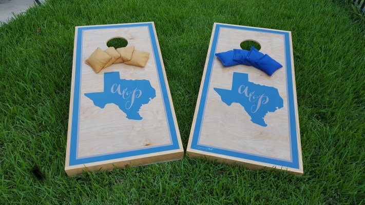 Texas Wedding Cornhole Boards